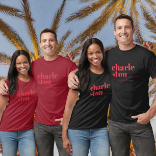 Charleston South Carolina Typografie Postkarte T-Shirt