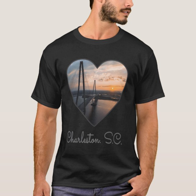 Charleston South Carolina Vacation Ravenel Bridge T-Shirt (Vorderseite)