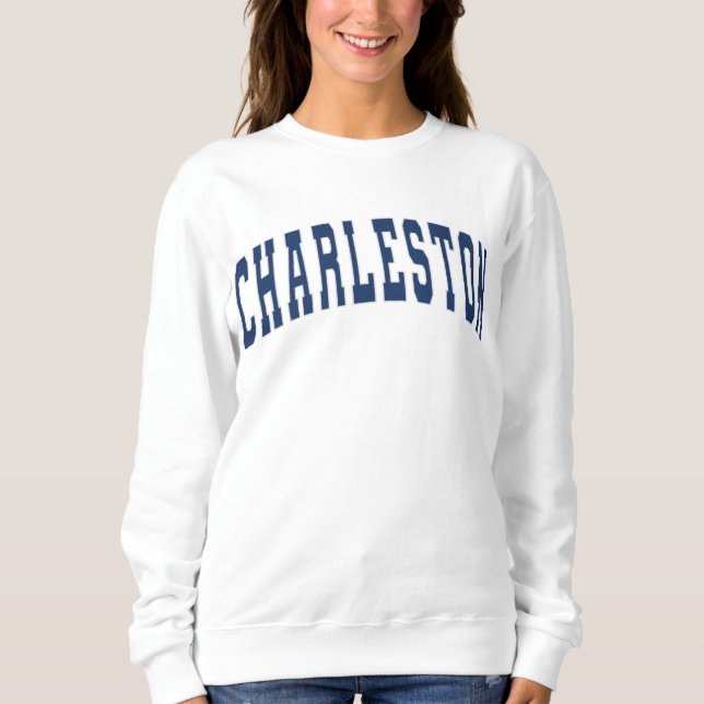 Charleston South Carolina Vintag Varsity Uni  Sweatshirt (Vorderseite)