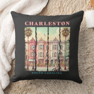 Charleston, South Carolina - Vintage King Street Kissen