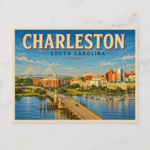 Charleston South Carolina Vintage Postkarte