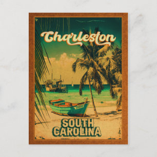 Charleston South Carolina Vintage Retro Souvenirs Postkarte