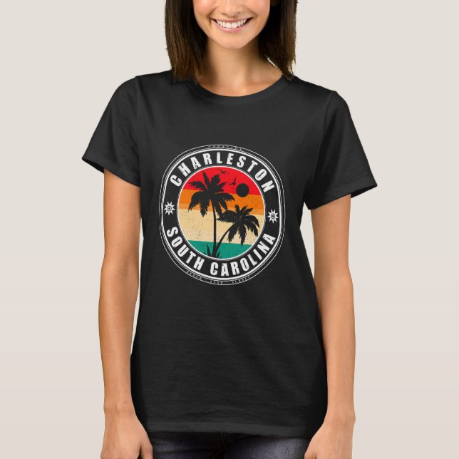 Charleston South Carolina - Vintager 60er Souvenir T-Shirt (Vorderseite)