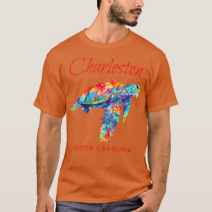 Charleston South Carolina Wasserfarbenschildkröte T-Shirt