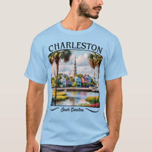 Charleston South Carolina Watercolor T-Shirt