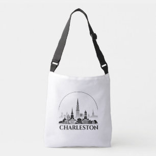 Charleston Stylisierte Skylin Cross-Body Bag Tragetaschen Mit Langen Trägern