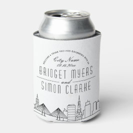 Charleston Stylized Skyline | Wedding Can Cooler Dosenkühler