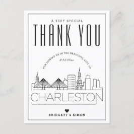 Charleston Wedding | Danke, dass du gekommen bist! Postkarte