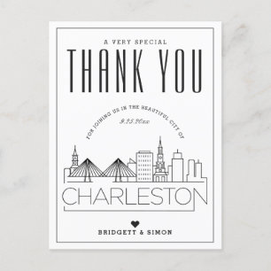 Charleston Wedding   Danke, dass du gekommen bist! Postkarte
