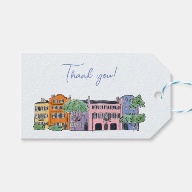 Charleston Wedding Geschenkanhänger (Vorderseite (Horizontal))