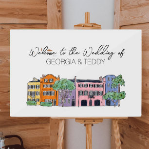 Charleston Wedding Welcome Sign Acrylschild