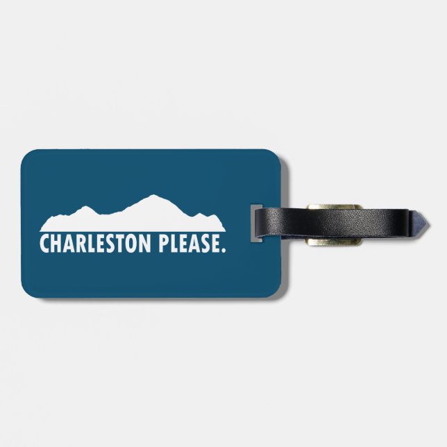 Charleston West Virginia Bitte Gepäckanhänger (Rückseite horizontal)