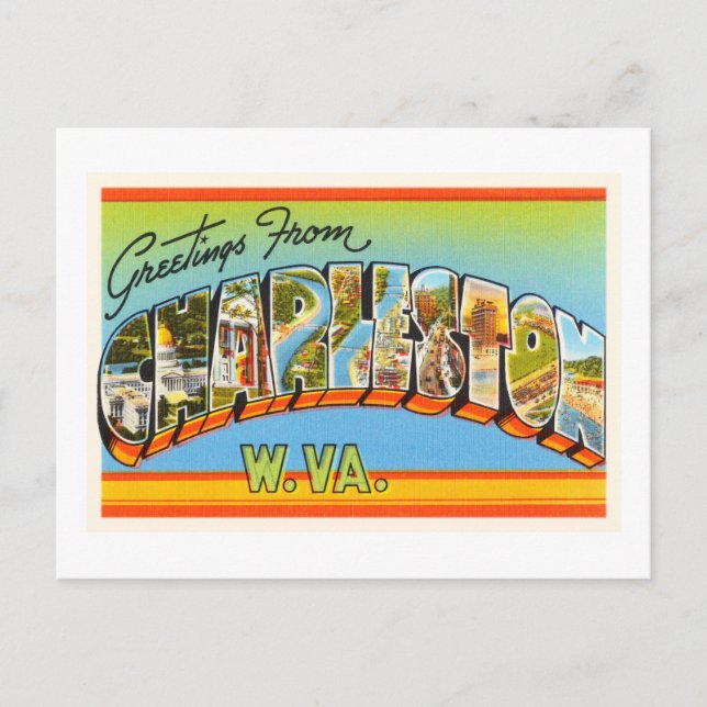 Charleston West Virginia WV Alte Vintage Postkarte (Vorderseite)