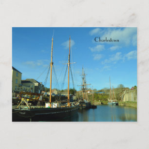 Charlestown Harbour Cornwall UK Poldark Location Postkarte