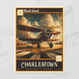 Charlestown, Insel Rhode | VINTAG Postkarte