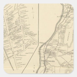 Charlestown, Langdon, Sullivan Co Quadratischer Aufkleber