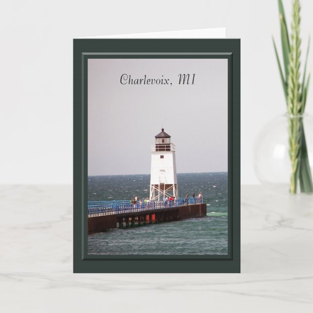Charlevoix Lighthouse Grußkarte Karte (Vorderseite)
