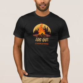 Charlevoix Michigan Lagerfeuer T-Shirt