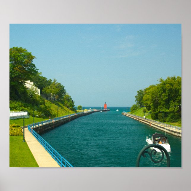 Charlevoix South Pier Light Station, Charlevoix, M Poster (Vorne)