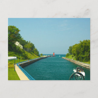 Charlevoix South Pier Light Station, Charlevoix, M Postkarte