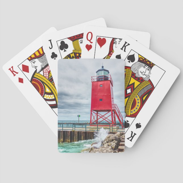 Charlevoix South Pierhead Lighthouse Spielkarten (Rückseite)