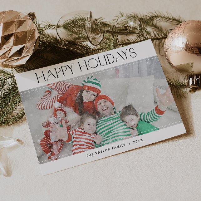 CHARLIE Black Happy Holidays Xmas Foto Weihnachten (CHARLIE Black Happy Holidays Xmas Photo Christmas Holiday Card)