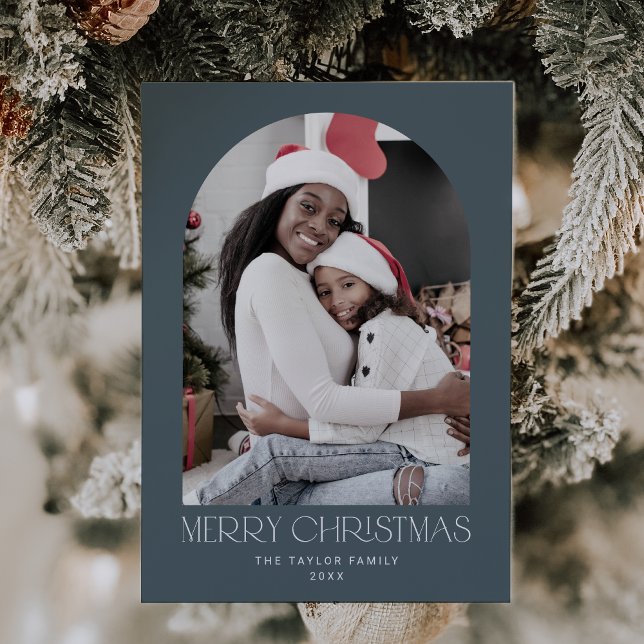 CHARLIE Blue Arch Xmas Foto Spaß frohe Weihnachten (CHARLIE Blue Arch Xmas Photo Fun Merry Christmas Holiday Card)