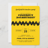 Charlie Brown Birthday Einladung