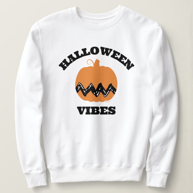 Charlie Brown Orange Pumpkin | Halloween Vibes Sweatshirt (Design vorne)