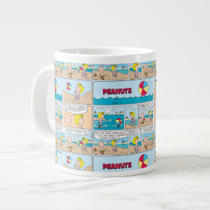 Charlie Brown & Sally am Strand Jumbo-Tasse