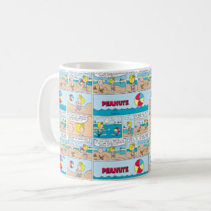 Charlie Brown & Sally am Strand Kaffeetasse
