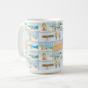 Charlie Brown & Sally Ice Cream am Strand Kaffeetasse