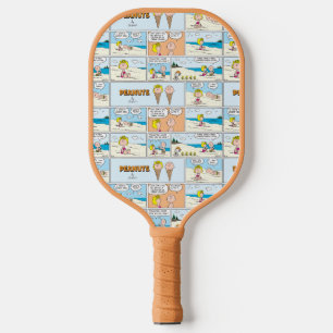 Charlie Brown & Sally Ice Cream am Strand Pickleball Schläger