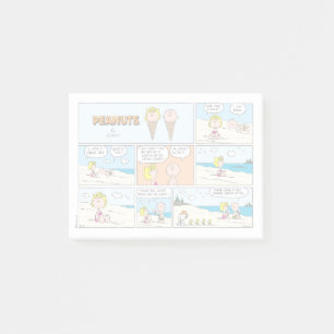 Charlie Brown & Sally Ice Cream am Strand Post-it Klebezettel