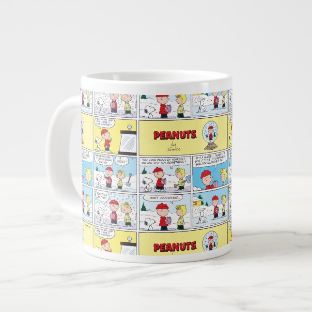 Charlie Brown | Schneekugel Jumbo-Tasse (Vorderseite Links)