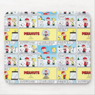 Charlie Brown   Schneekugel Mousepad