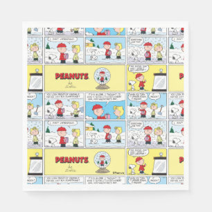 Charlie Brown   Schneekugel Serviette