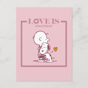 Charlie Brown & Snoopy - Liebe ist ein bester Freu Postkarte