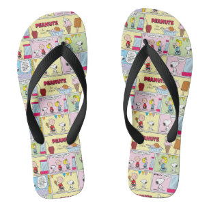 Charlie Brown, Snoopy & Sally   Eiscreme Flip Flops