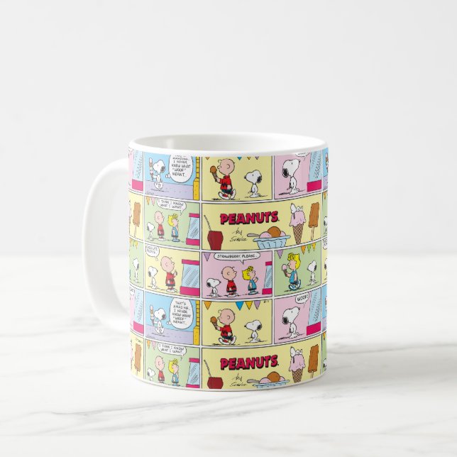 Charlie Brown, Snoopy & Sally | Eiscreme Kaffeetasse (Vorderseite Links)