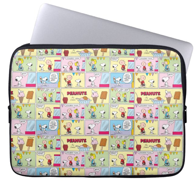 Charlie Brown, Snoopy & Sally | Eiscreme Laptopschutzhülle (Vorderseite)