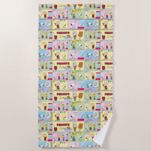 Charlie Brown, Snoopy & Sally   Eiscreme Strandtuch