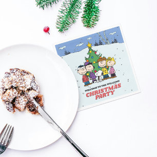 Charlie Brown und Freunde Weihnachtsfeier Serviette