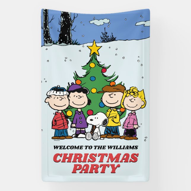 Charlie Brown und Friends Christmas Party Banner (Vertikal)