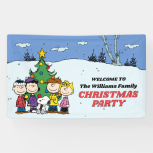 Charlie Brown und Friends Christmas Party Banner