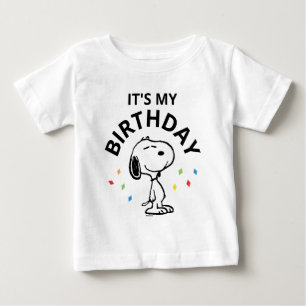 Charlie Brown und Gang Confetti Birthday Baby T-shirt