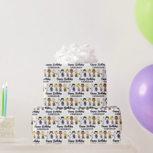 Charlie Brown und Gang Confetti Birthday Geschenkpapier
