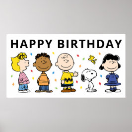 Charlie Brown und Gang Confetti Birthday Poster