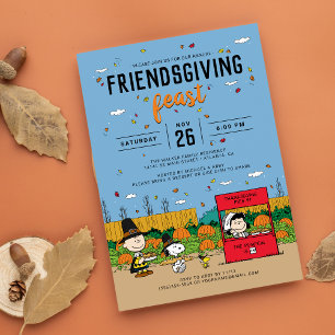 Charlie Brown und Gang Friendsgiving Fest Einladung