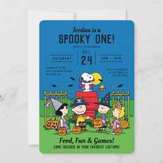 Charlie Brown und Gang Halloween 1. Geburtstag Einladung